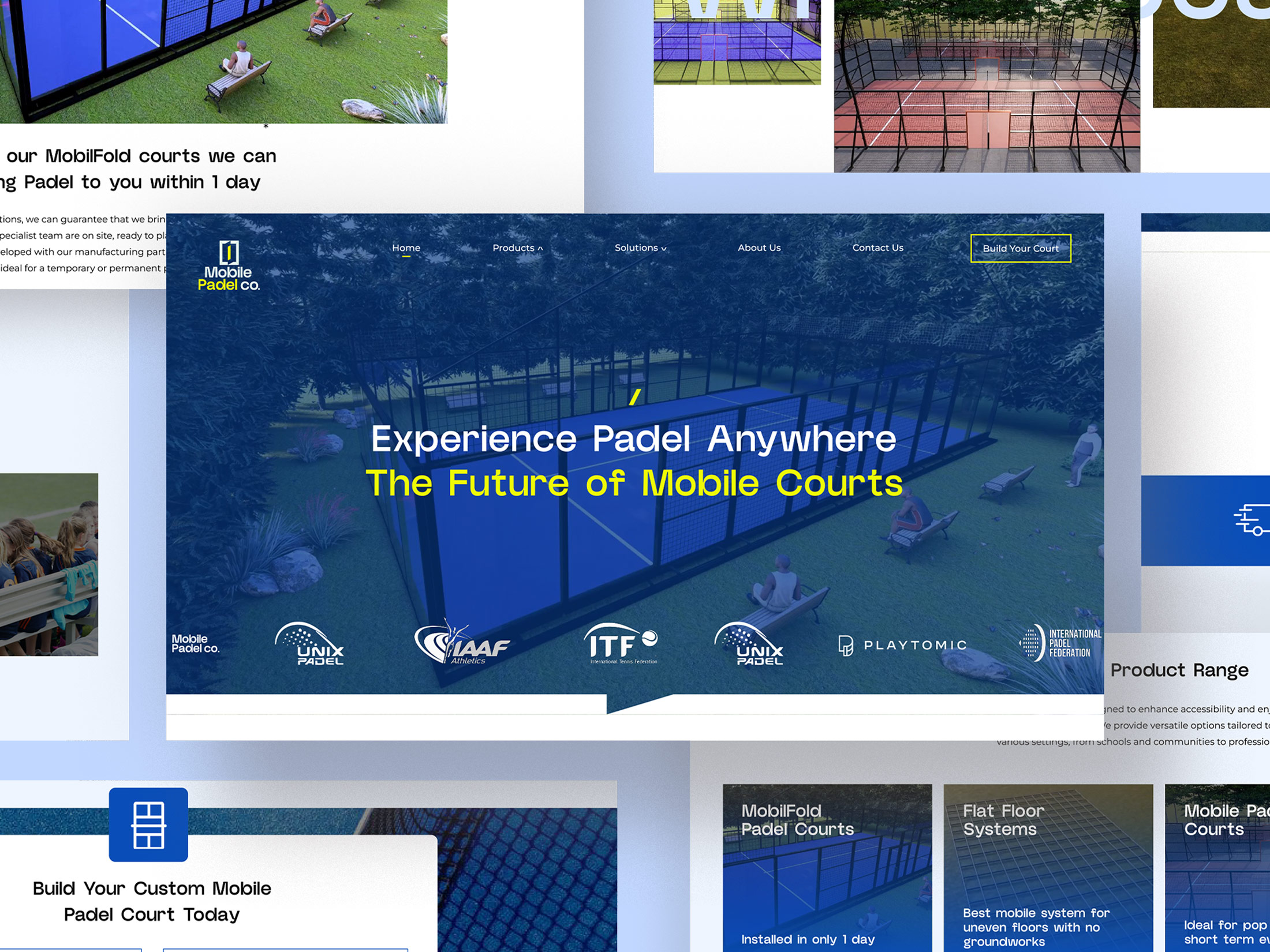 Mobile Padel Co mobile website view 1