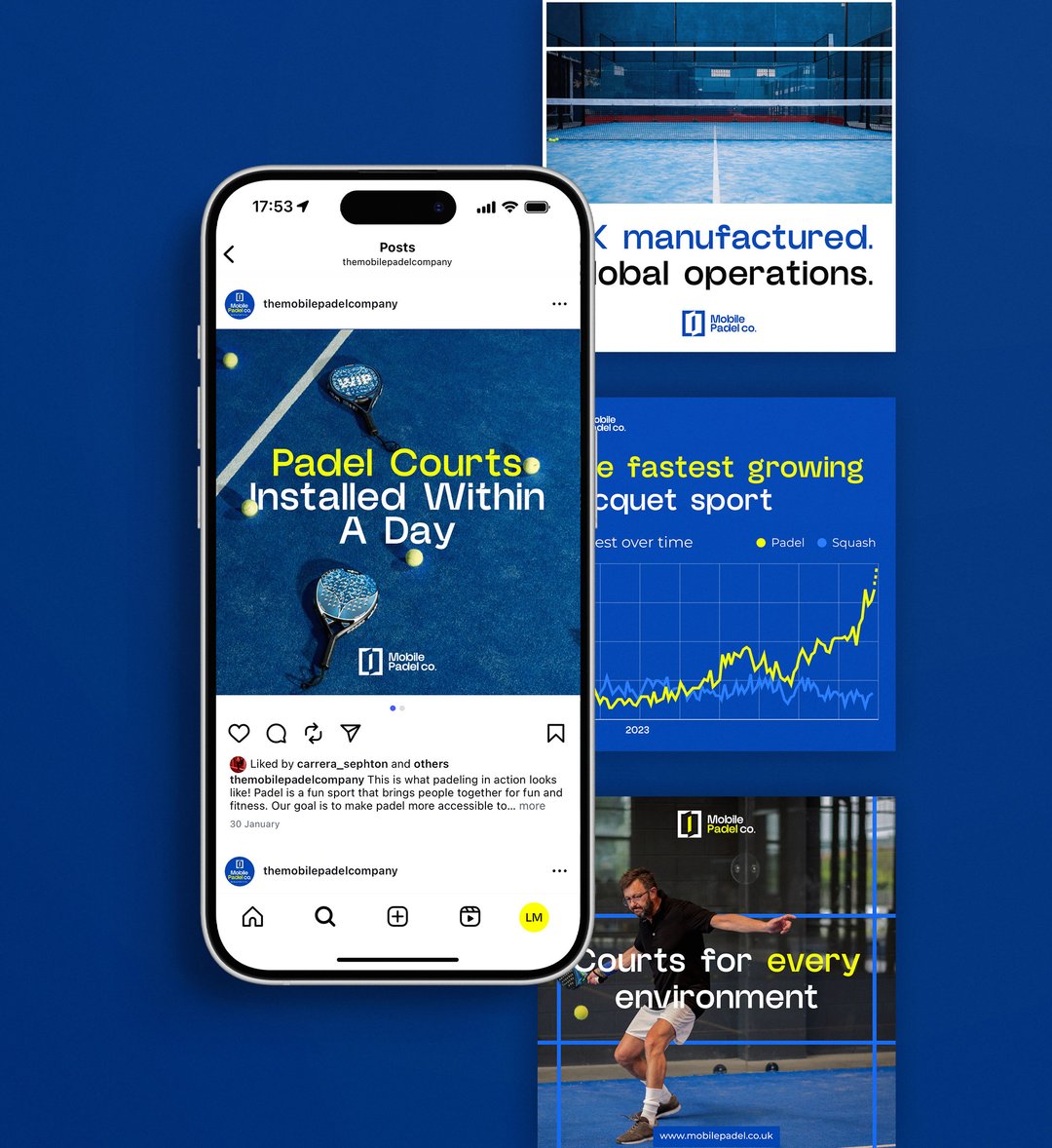 Mobile Padel Co social media campaigns