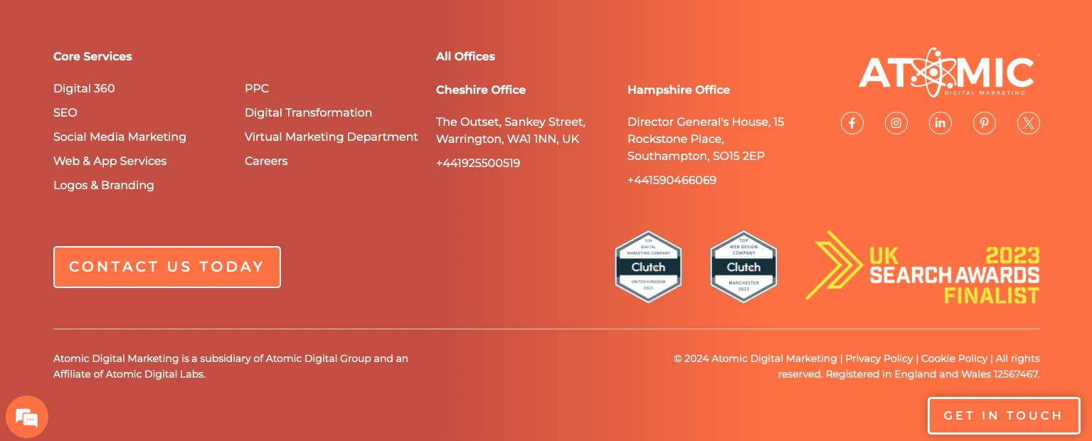 Our Website Footer redesigned with EEAT in mind