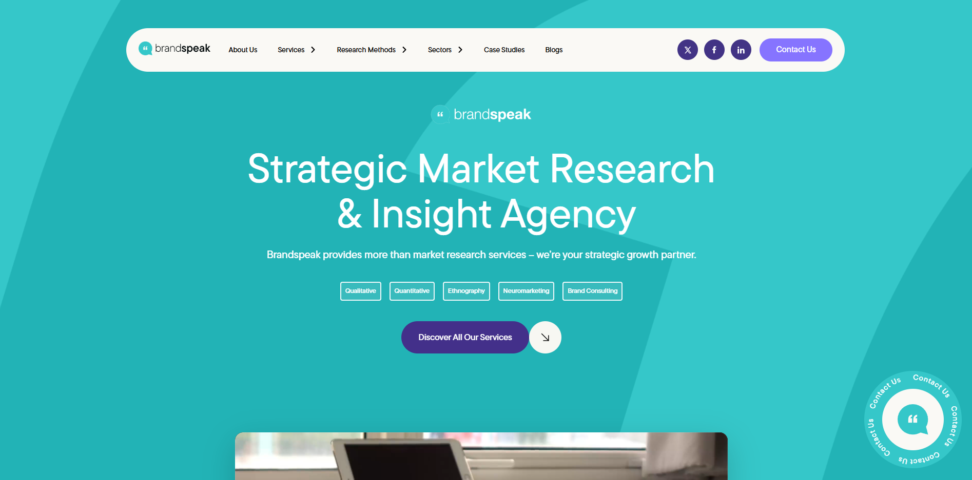 Brandspeak website homepage