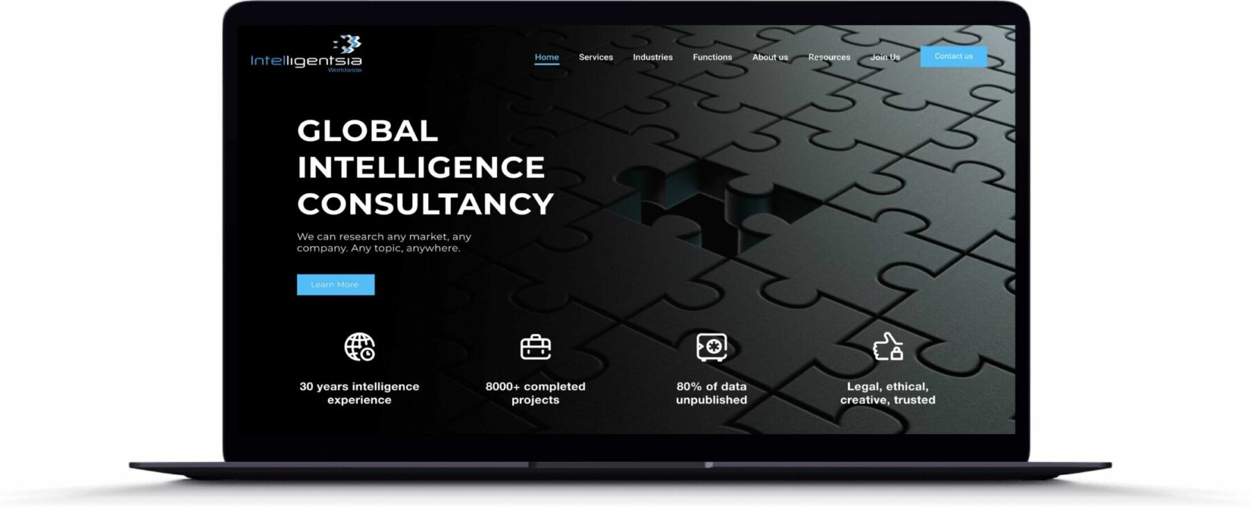 Intelligentsia, London, UK Design on Macbook