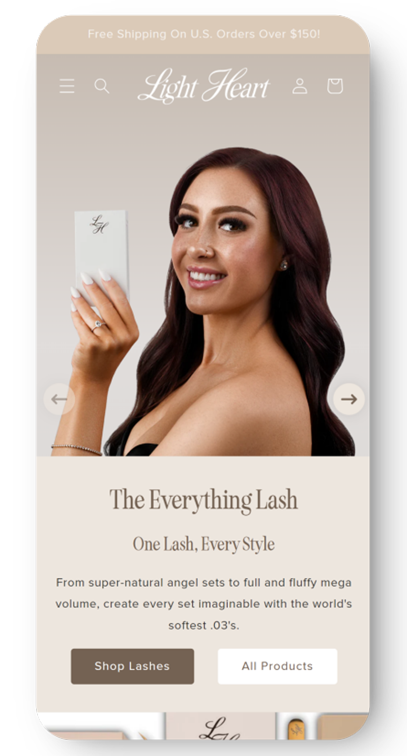 Light heart mobile version premium lash products, expert courses, and top-quality beauty enhancement tools