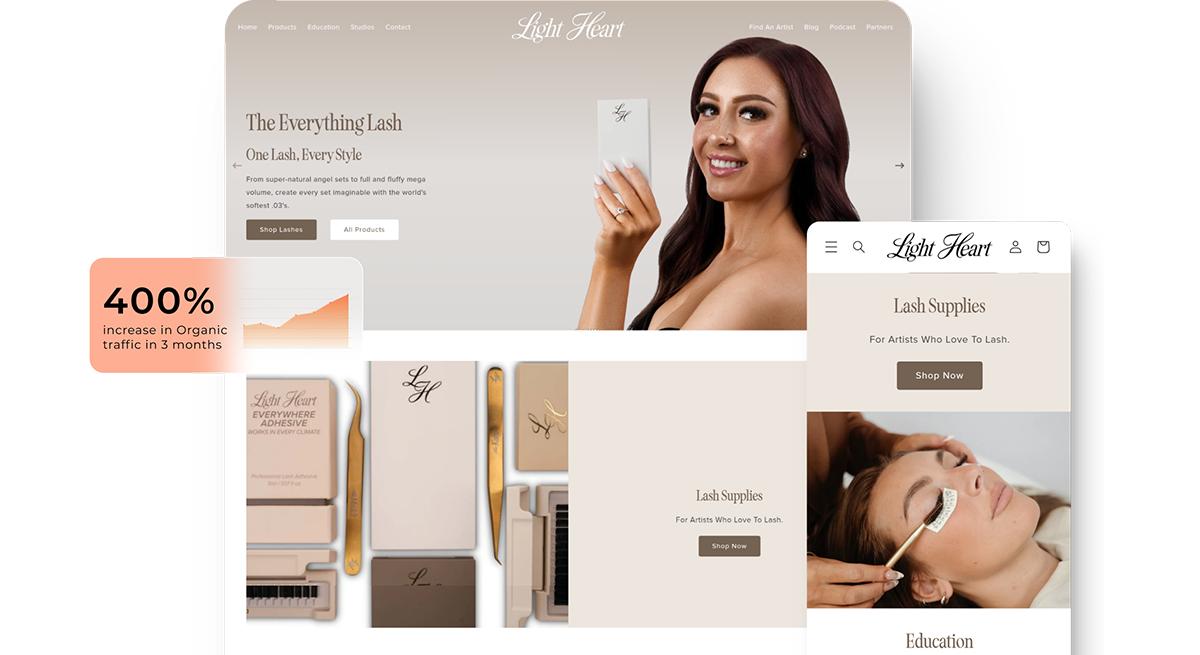 Light heart premium lash products, expert courses, and top-quality beauty enhancement tools