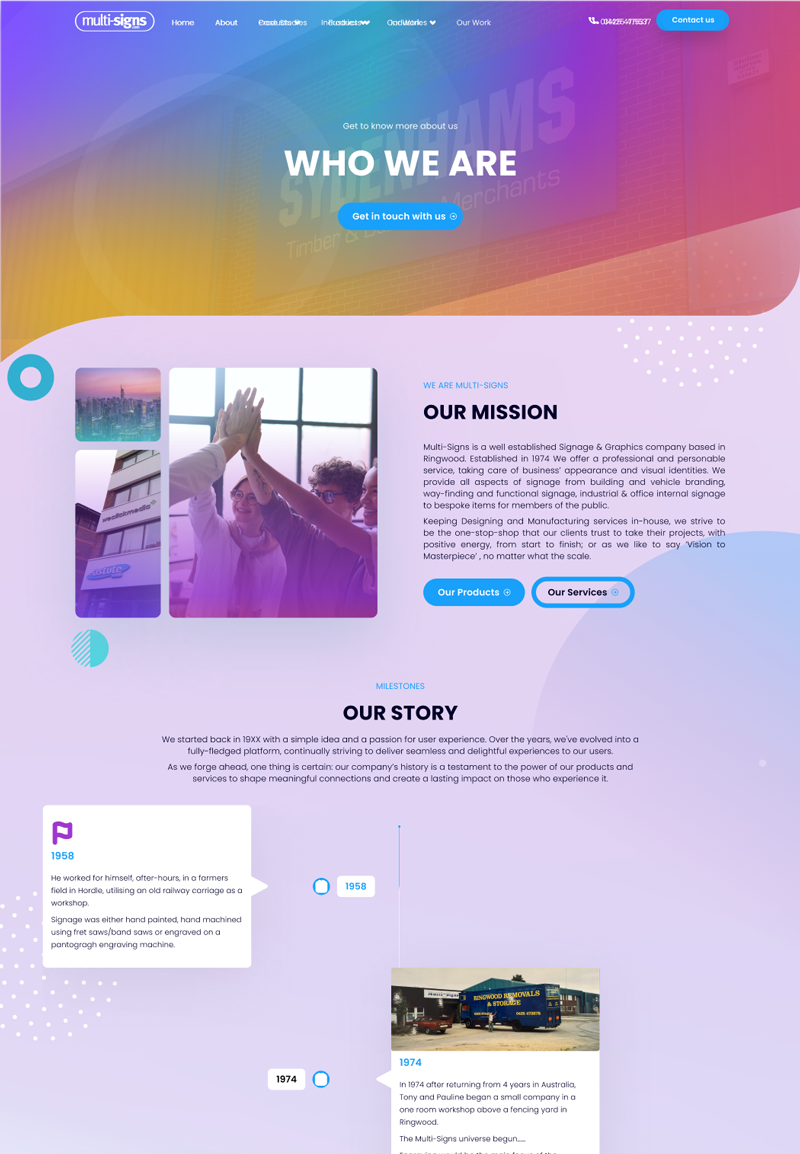Multisigns Layout Homepage