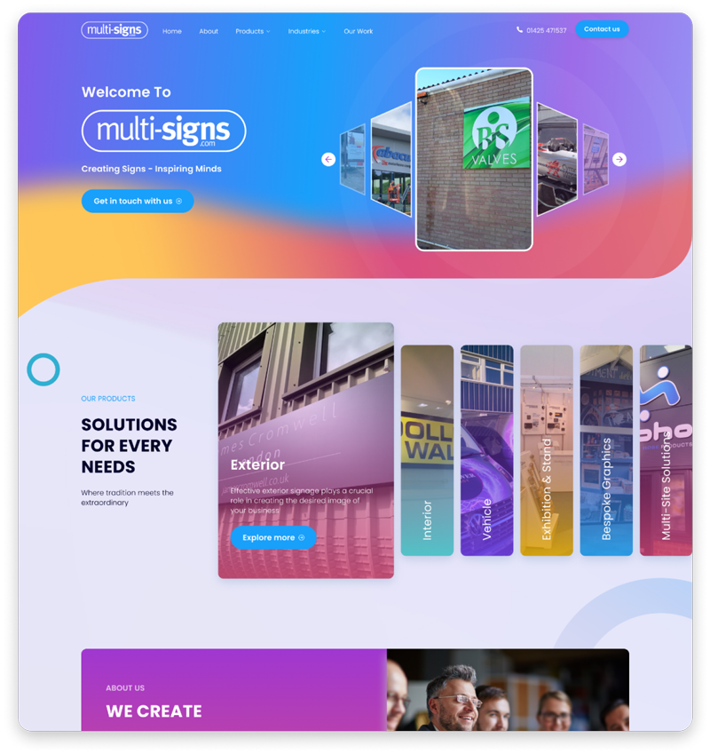 Multisigns Layout Homepage