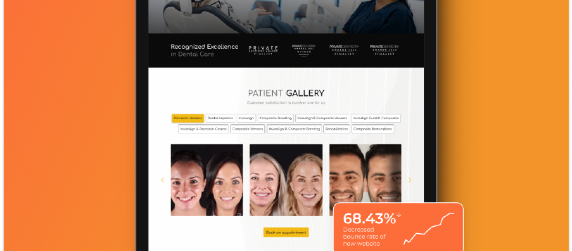 Cosmetic Dental Gallery Tablet responsive website design