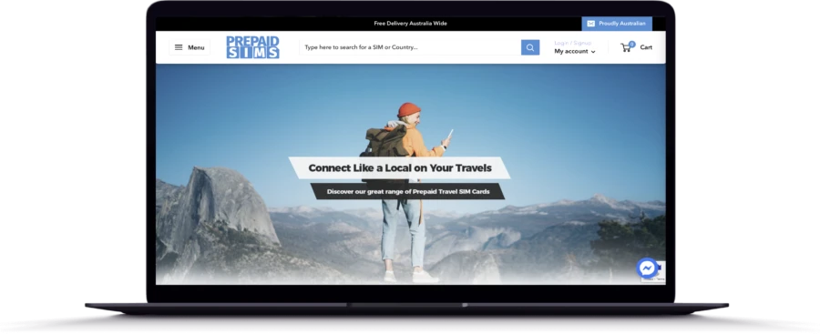 PrePaid Sims Shopify Design, Sydney, UK