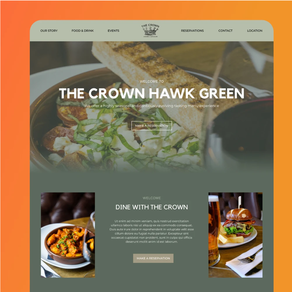 Crown Hawk Green web Desgin