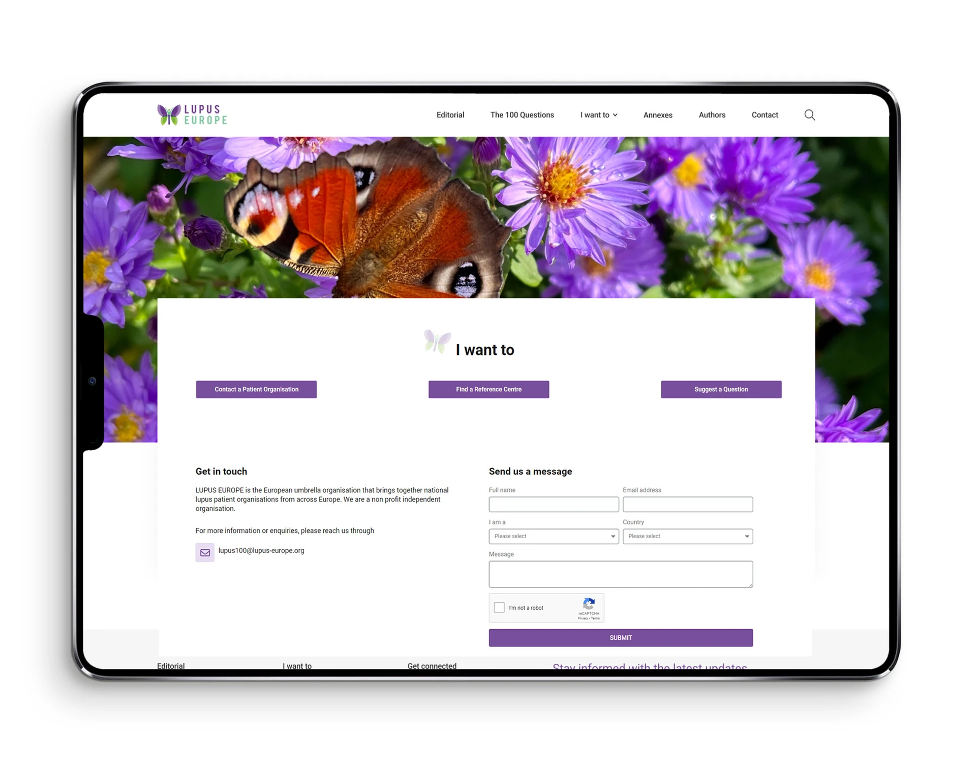 Lupus 100 IPad layout