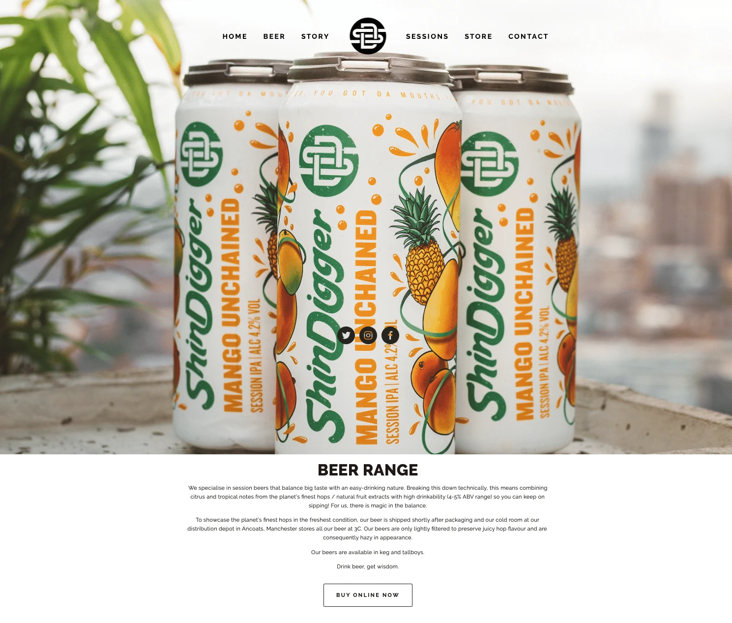 ShinDigger Brewing Co Web Design