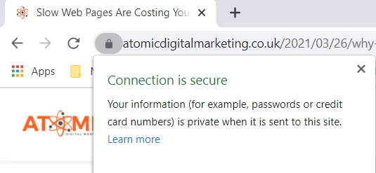 Improving Your Core Web Vitals Ahead of Google’s Page Experience Update (Checklist) 3 Website Security Atomic Digital Marketing