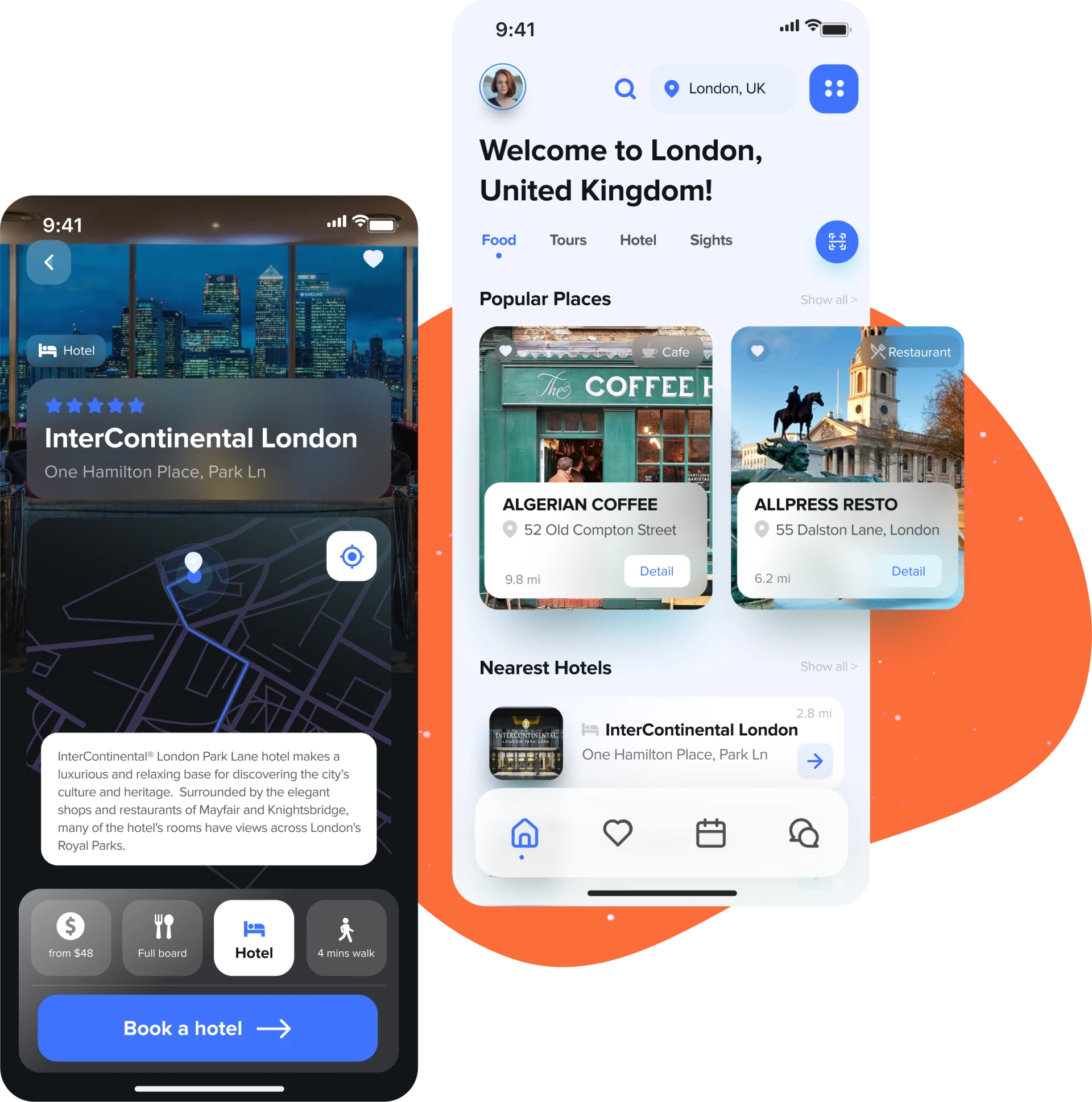 App Design for Hotel Directory in London