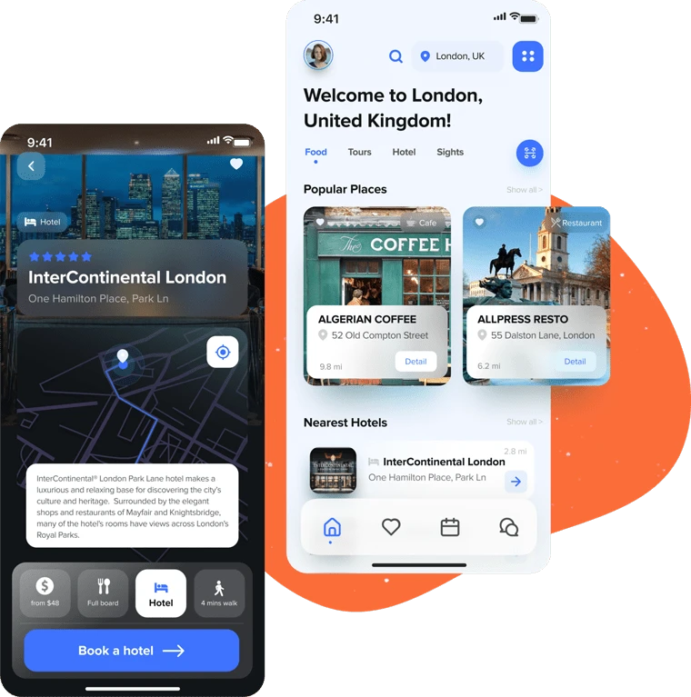 App Design for Hotel Directory in London