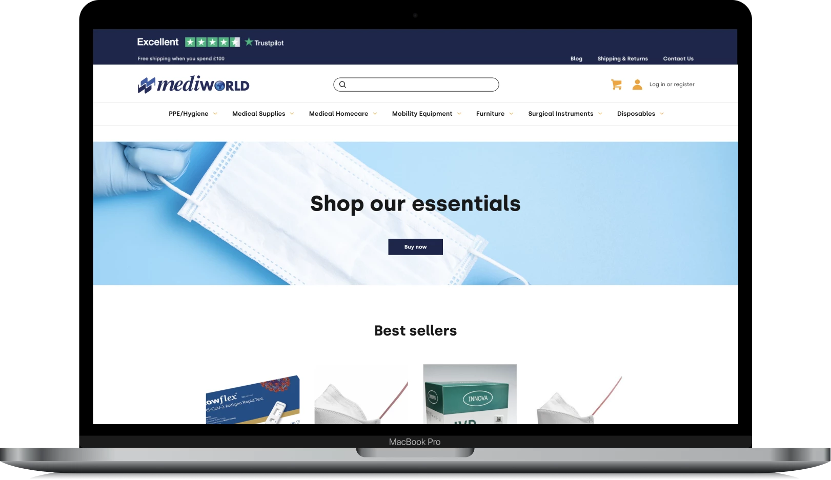 landing page for Mediworld healthcare & medical digital marketing