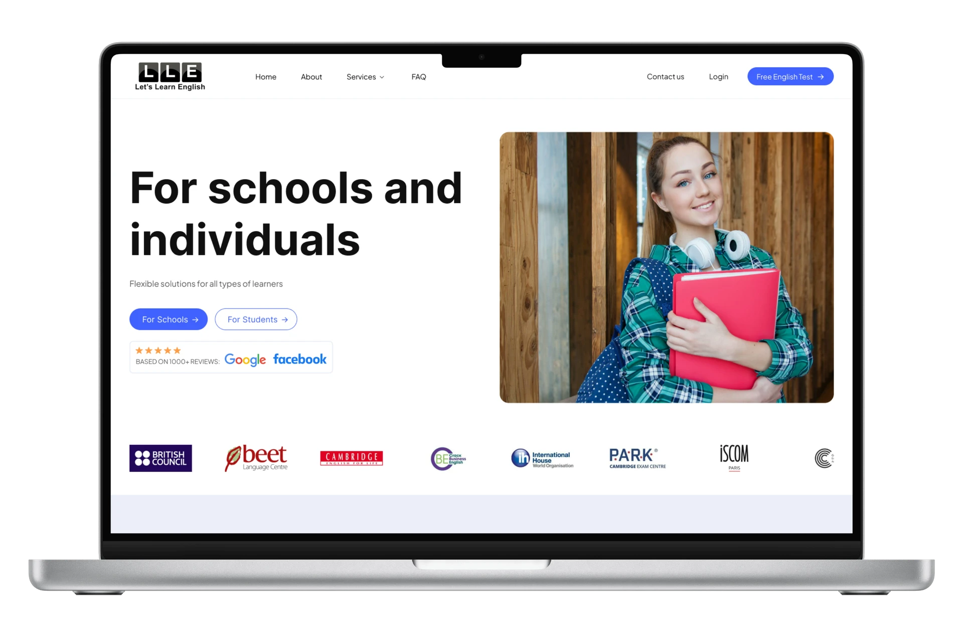 Lets Learn English Website Page | Atomic Digital Marketing