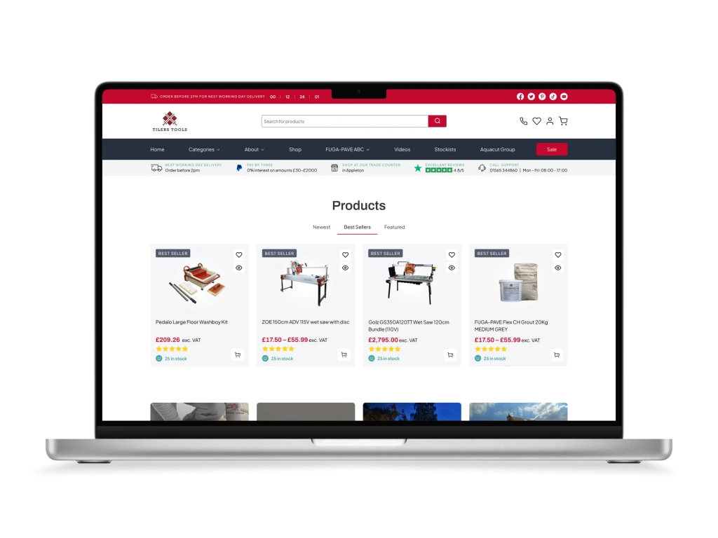 Tilers Tools New Website