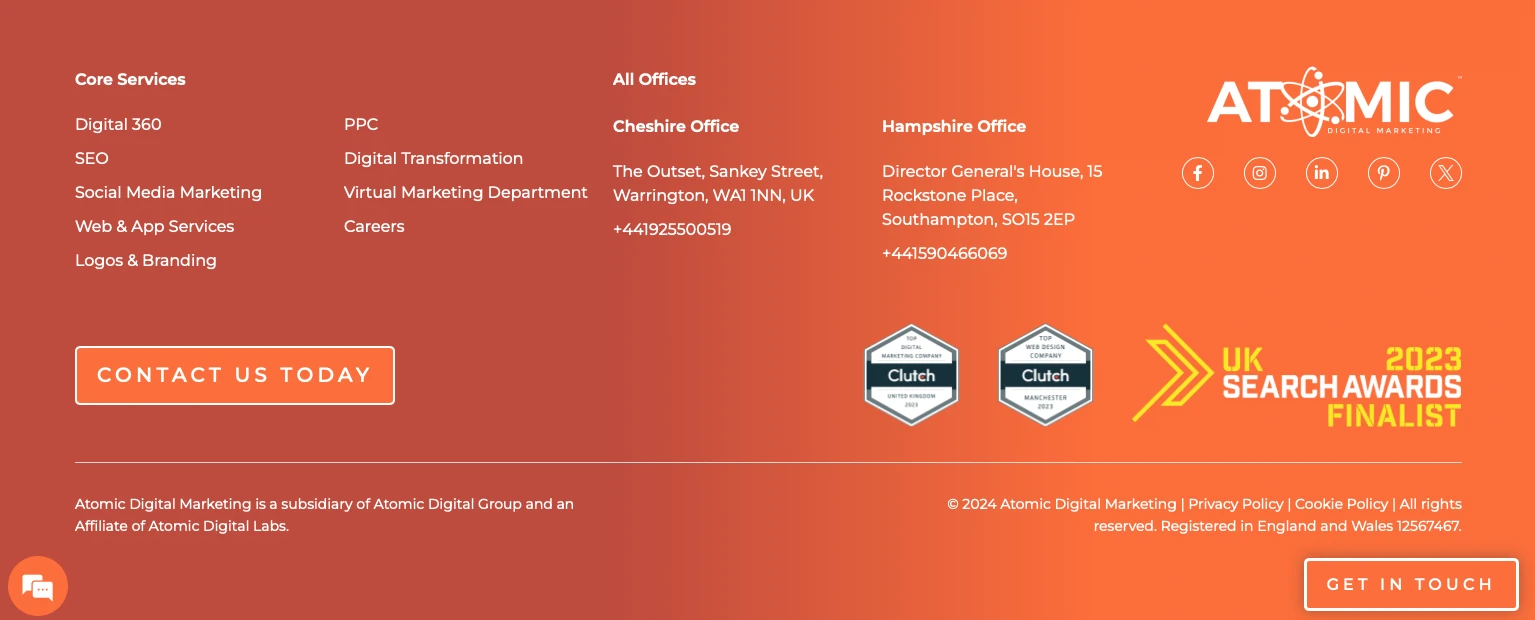 Our Website Footer redesigned with EEAT in mind