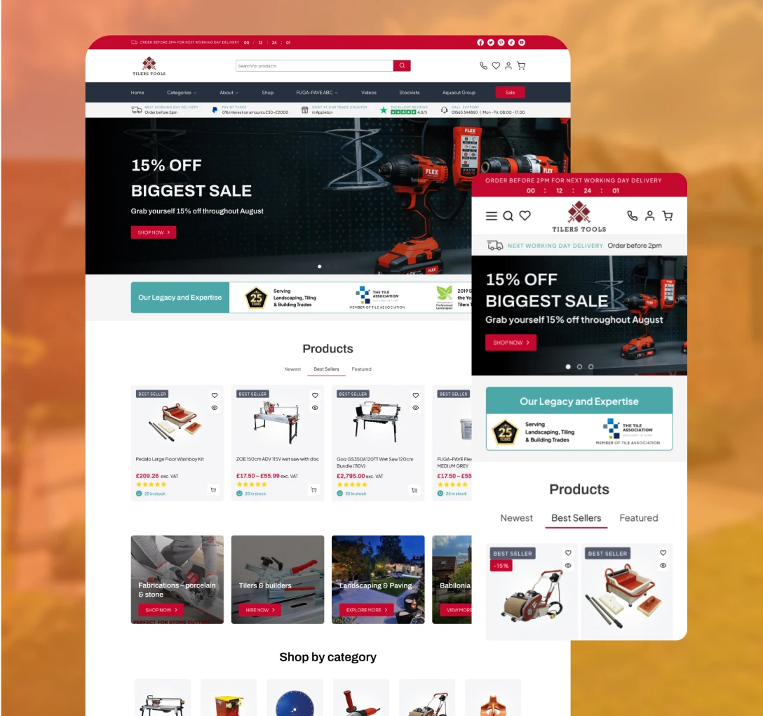 Tilers Tools Web Design