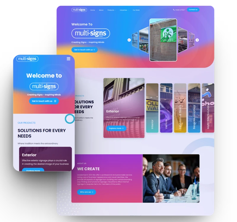 Multisigns Web Design from ATomic Digital Marketing Agency UK