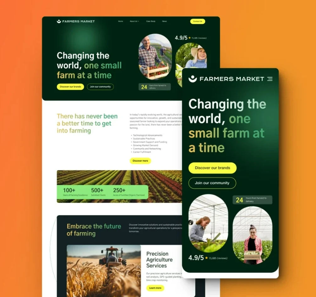 Farmers Market Web Designs