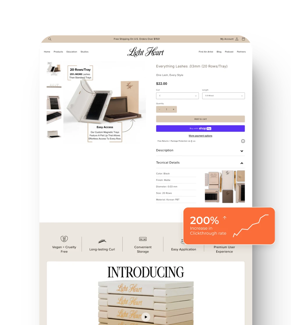 Light heart Desktop premium lash products, expert courses, and top-quality beauty enhancement tools