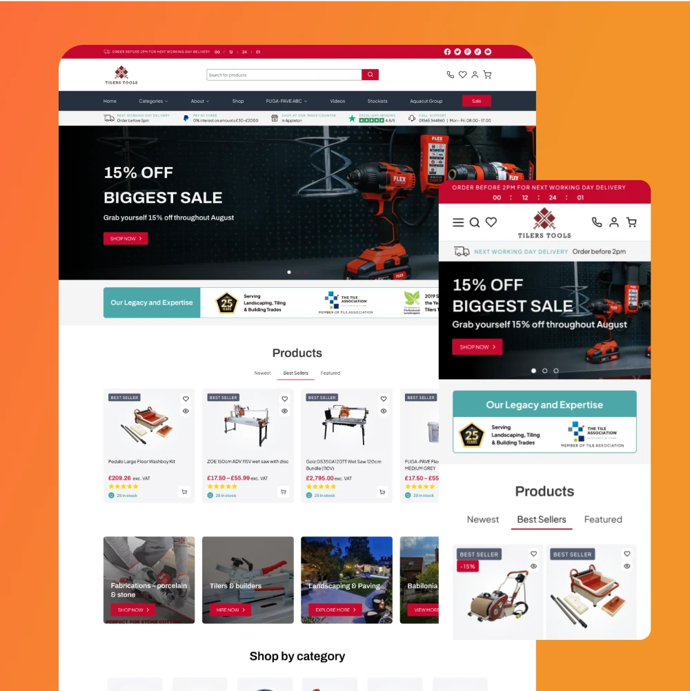 Tilers Tools Web Design