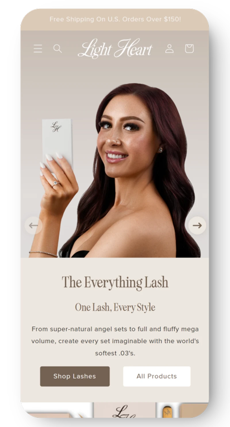 Light heart mobile version premium lash products, expert courses, and top-quality beauty enhancement tools