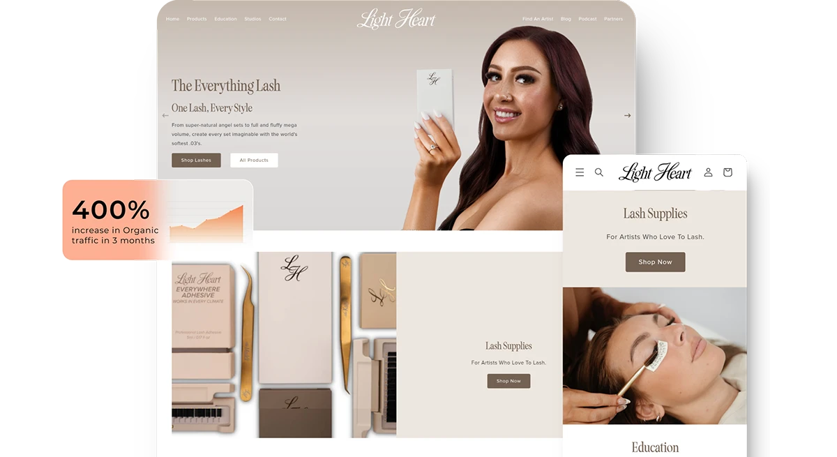 Light heart premium lash products, expert courses, and top-quality beauty enhancement tools