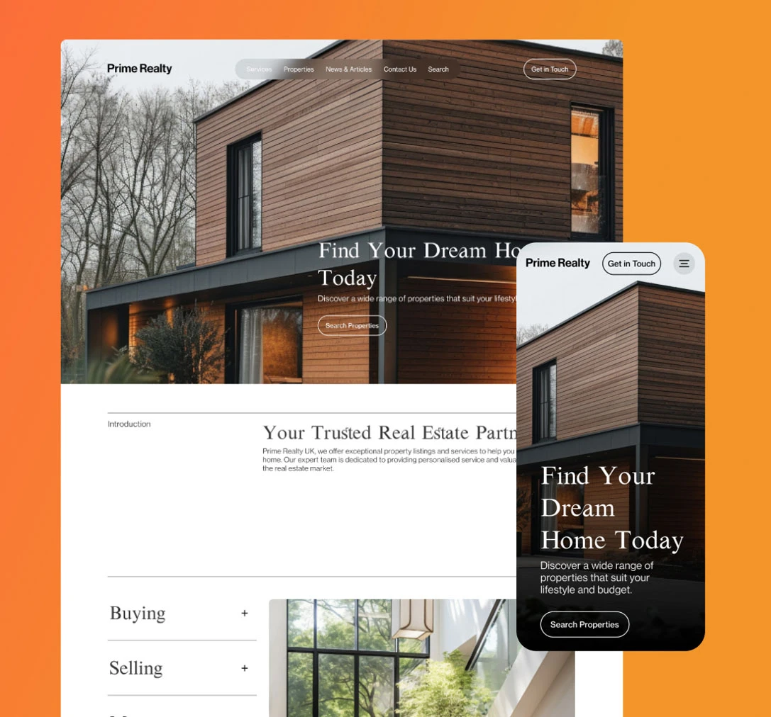 Prime Realty Web Designs - UX UI Design Agency