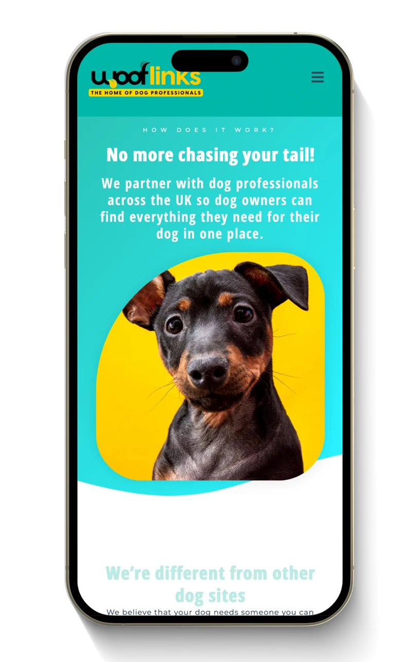 wooflinks Mobile layout website
