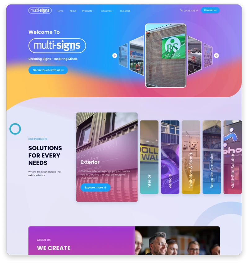 Multisigns Layout Homepage
